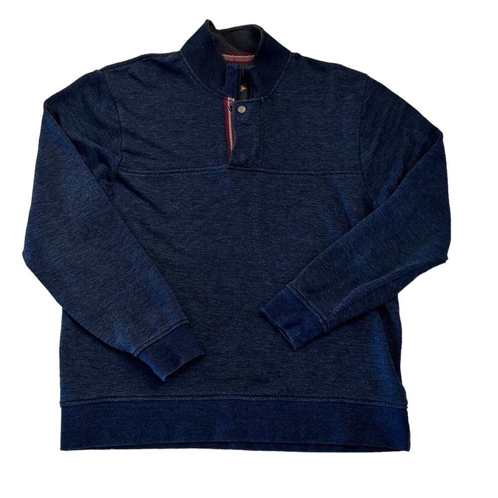 Orvis Men’s Signature Quarter-Zip Sweatshirt Dark Heather Navy Sz L​ - Picture 3 of 7